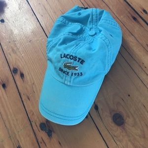 Turquoise Lacoste baseball hat