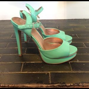 Mint green BCBG heels