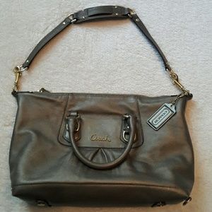 Metallic Bronze Coach Purse