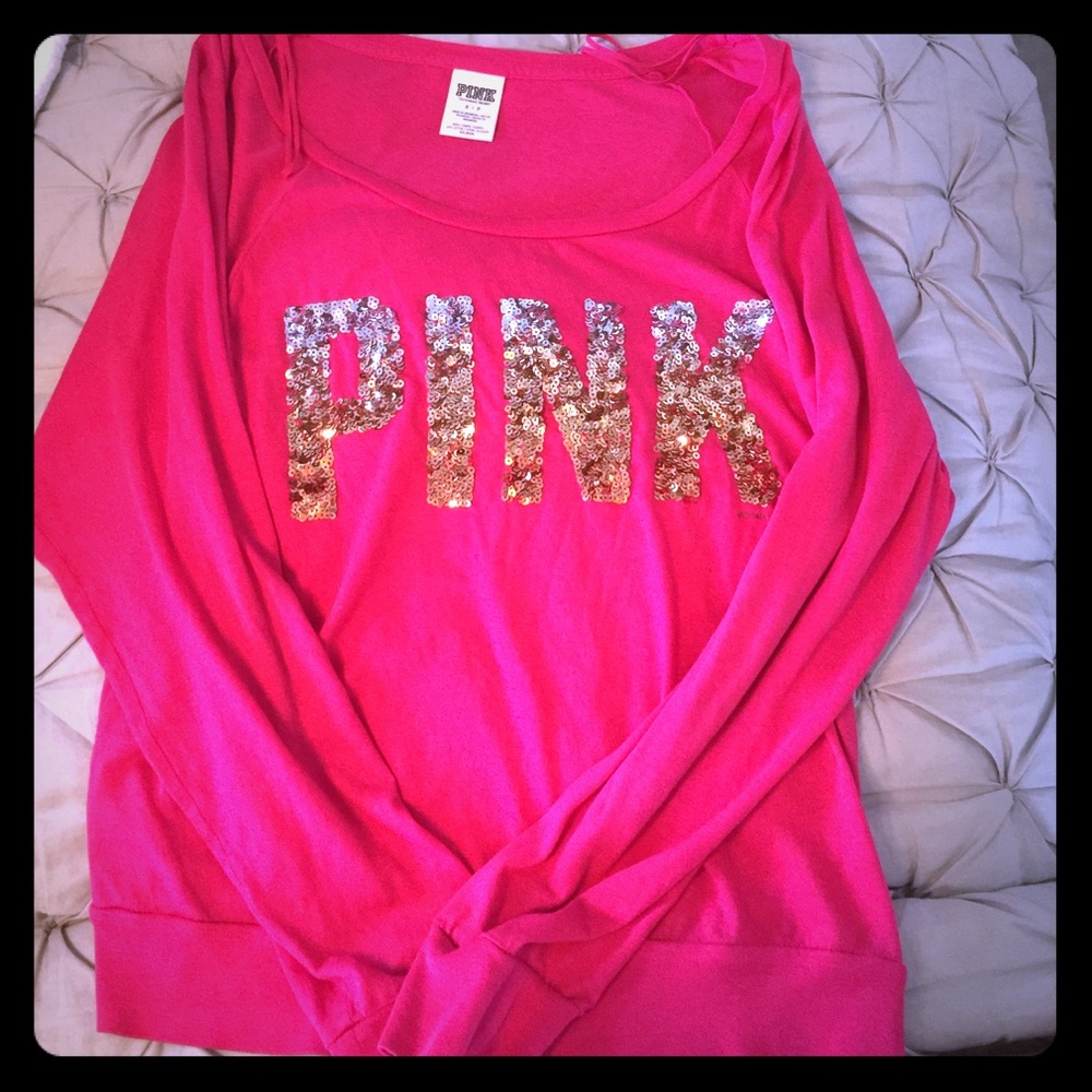 Pink Bling Long sleeve Top
