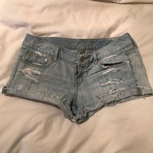 American Eagle Size 10 Denim frayed-style shorts