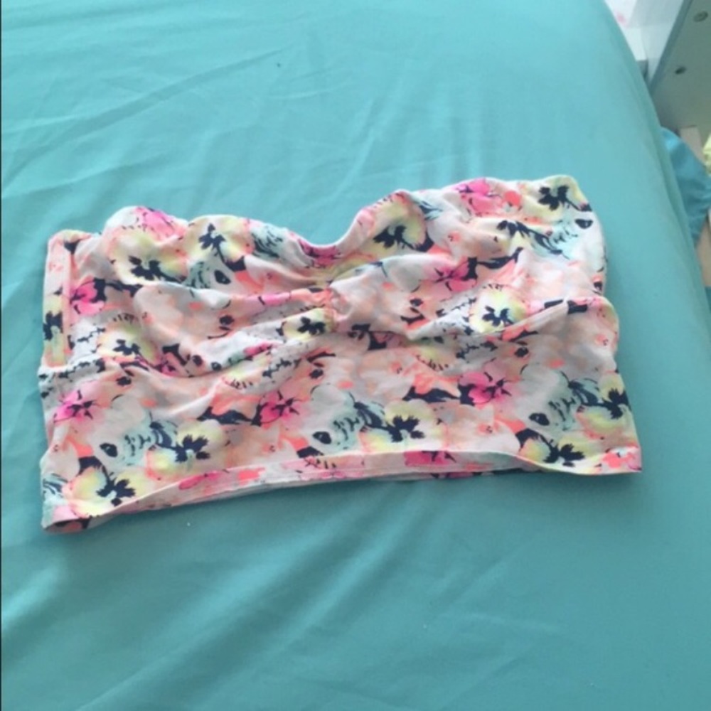 Love pink Victorias Secret floral bandeau bralette