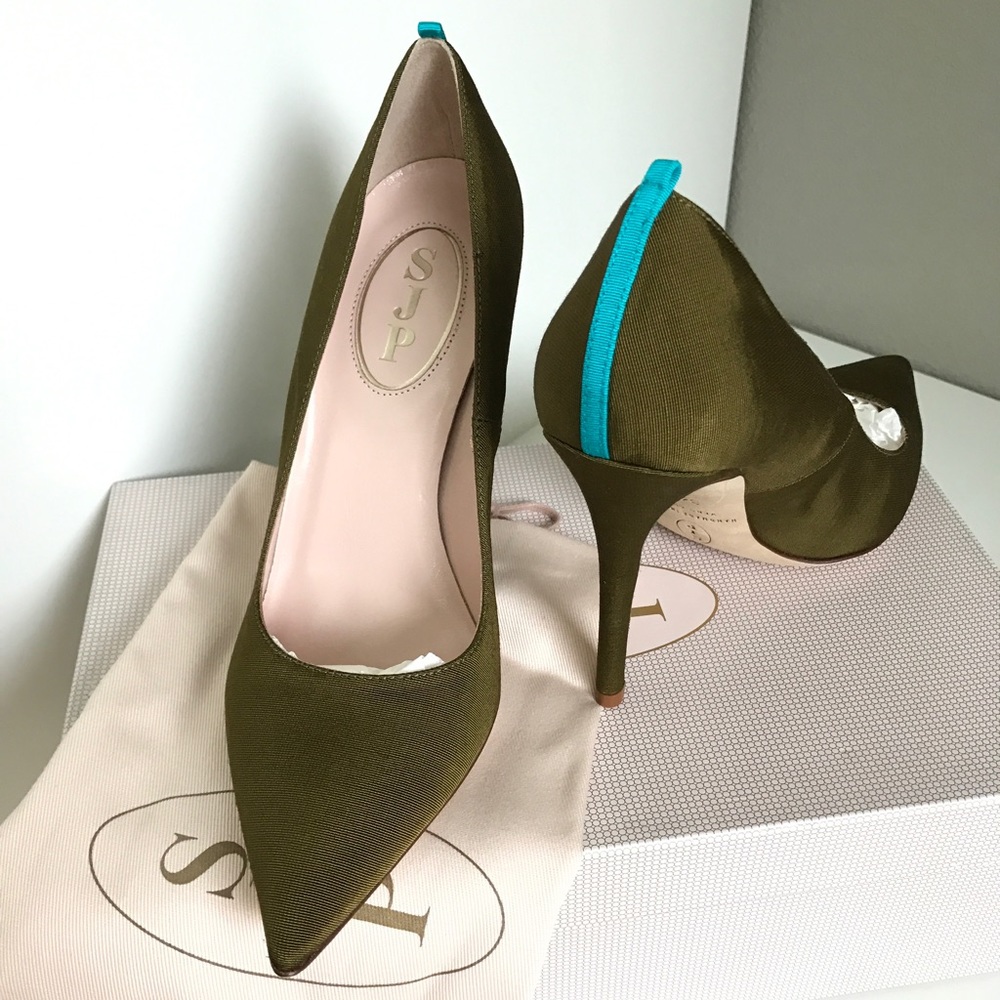 SJP Exclusive Limited Edition Olive Grosgrain Fawn