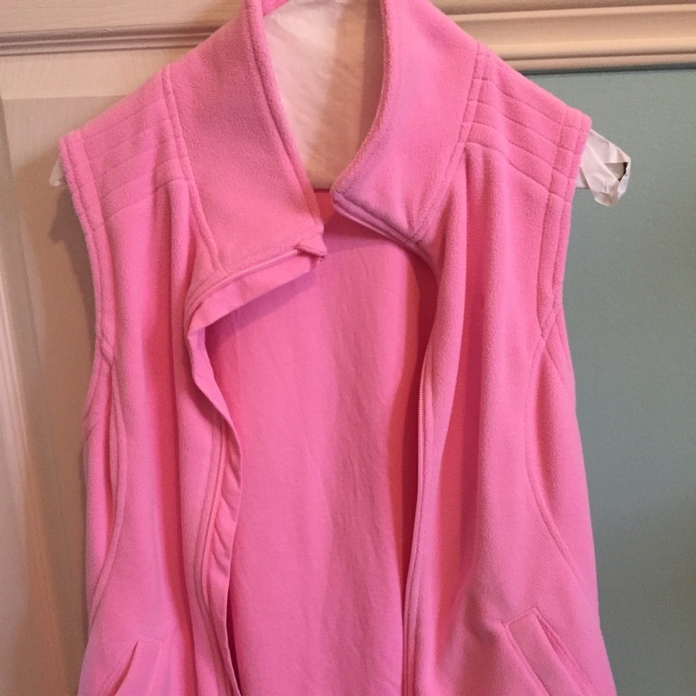 Lilly Pulitzer pink fleece vest