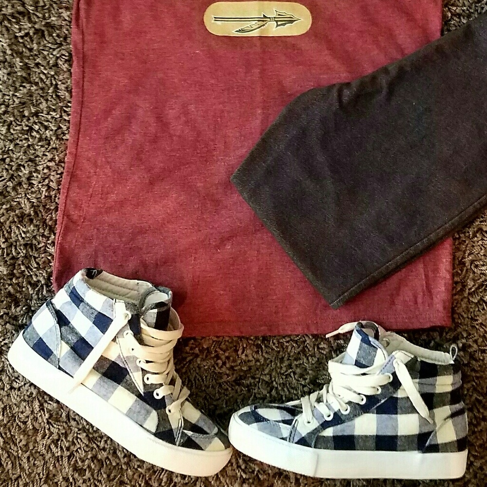 Old Navy Sneakers Buffalo Plaid