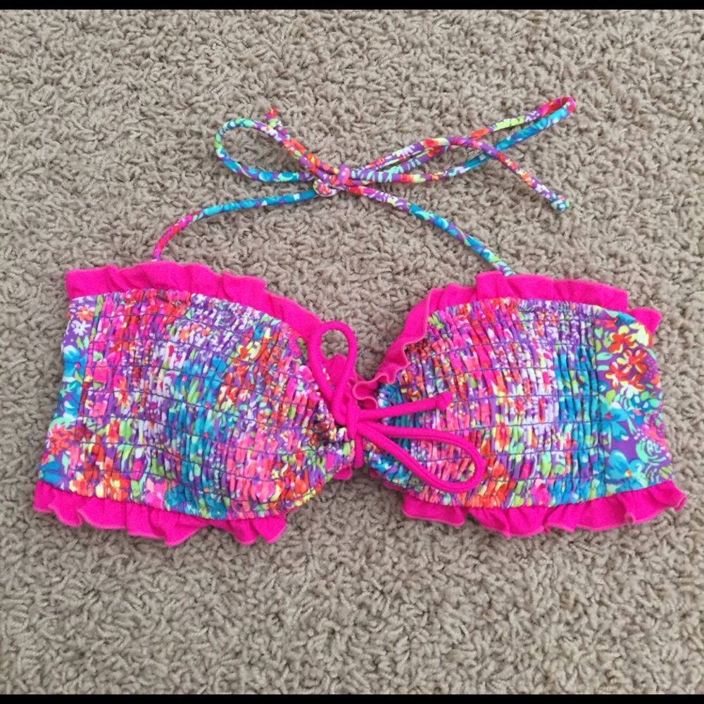 Like new VS floral bandeau with removable strap