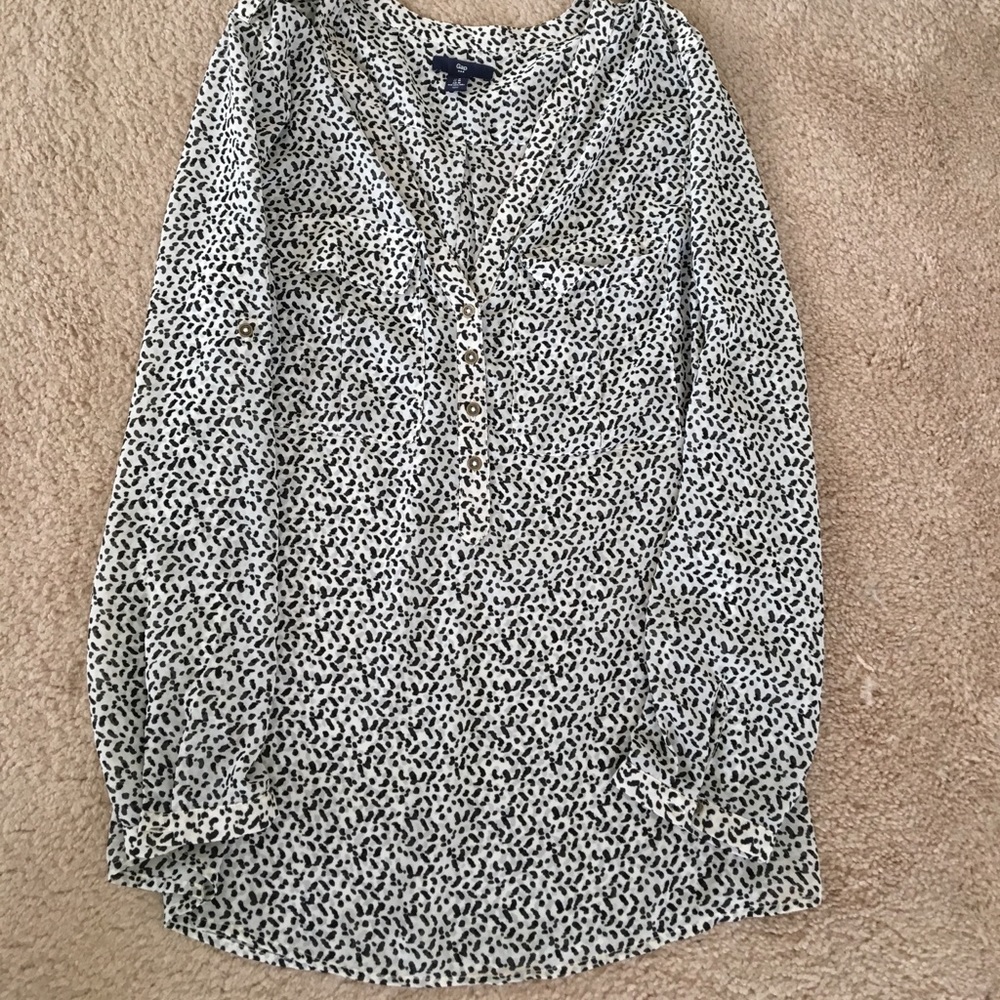 Gap long sleeve sheer top