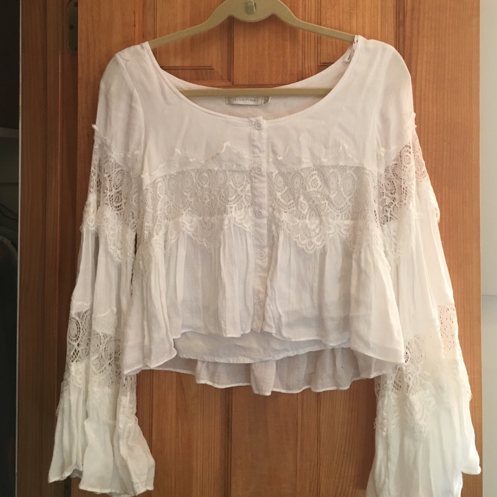 *Never Worn* MINKPINK White Lace Shirt