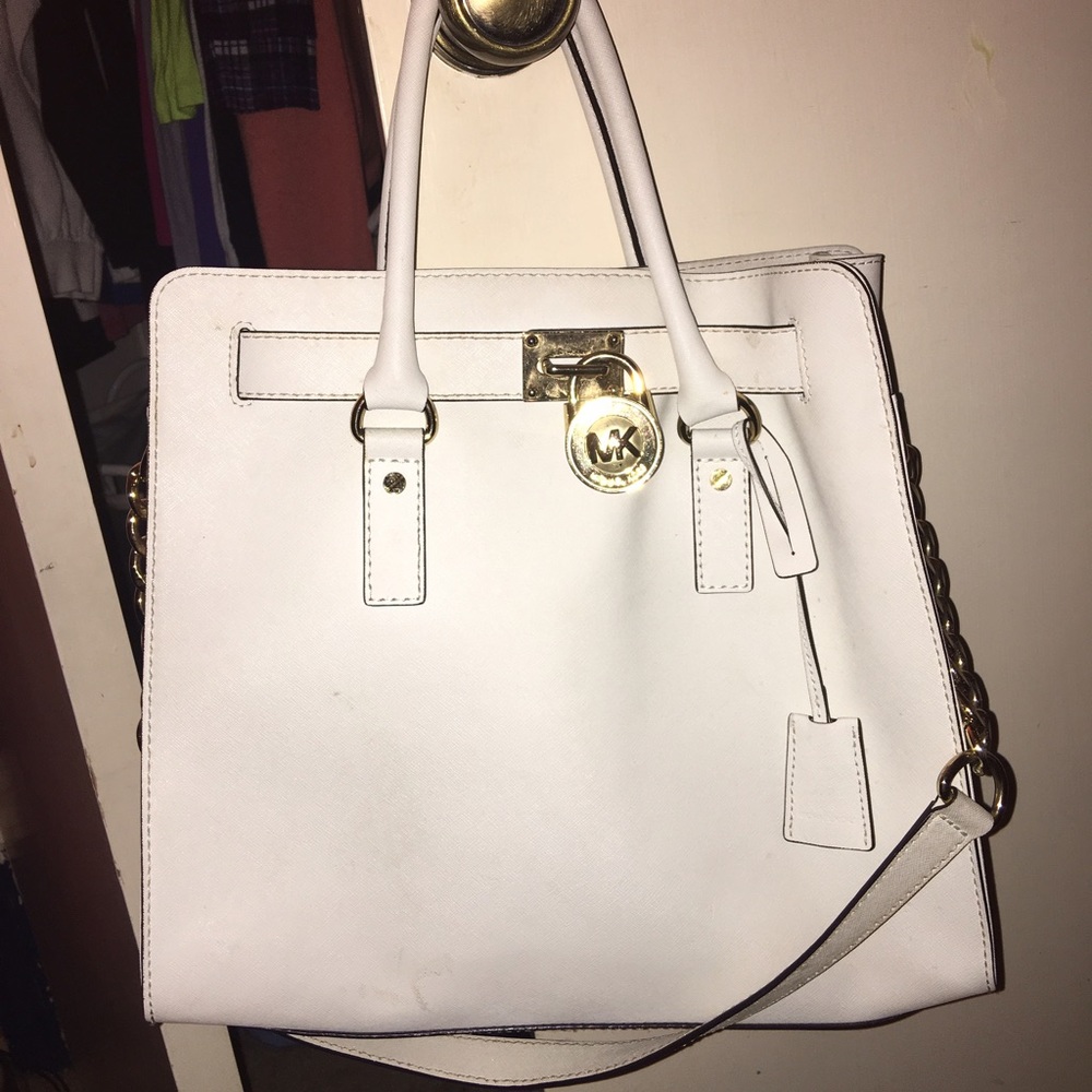 Michael kors large purse white Hamilton