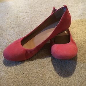 J Crew Pink Suede Flats