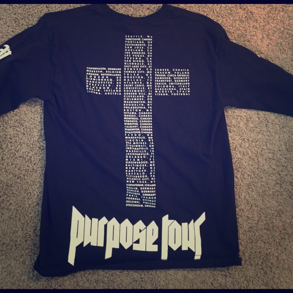 Justin Bieber official tour staff shirt
