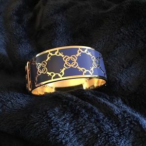 Coach gold and blue bangle