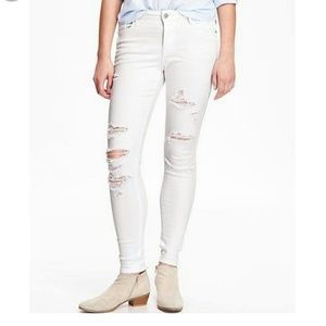 Rockstar Distressed White Denim
