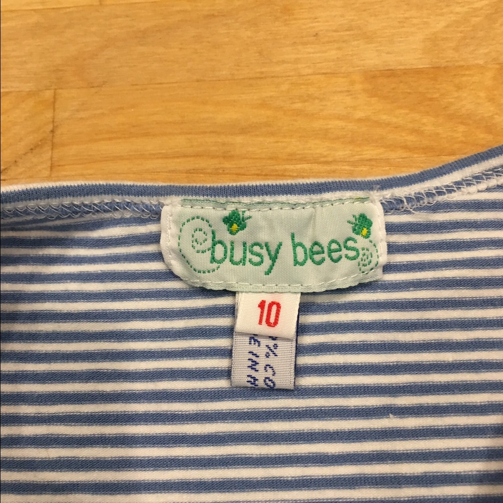 Striped Boatneck Busy Bees Top - Picture 2 of 2
