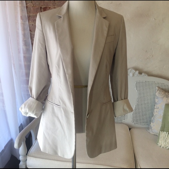 Express Light Grey Blazer - Picture 4 of 5