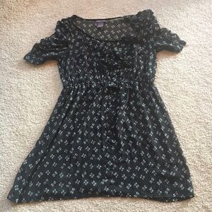 Dress, Black Sheer with White Bows