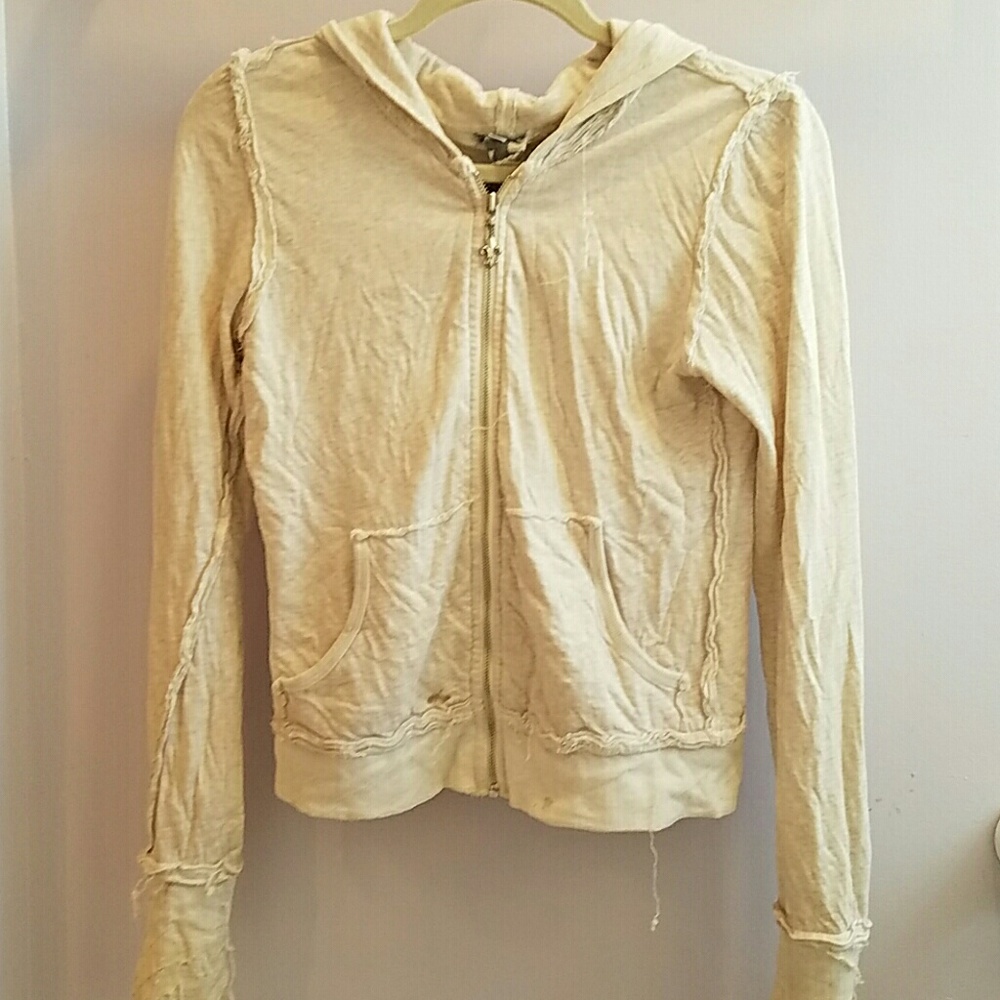 Young Fabulous & Broke Distressed Zip Up Hoodie