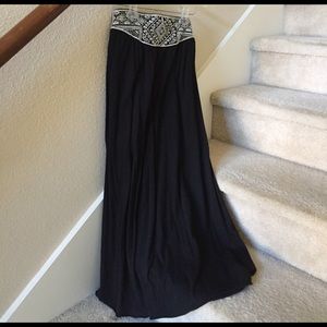 Black maxi skirt