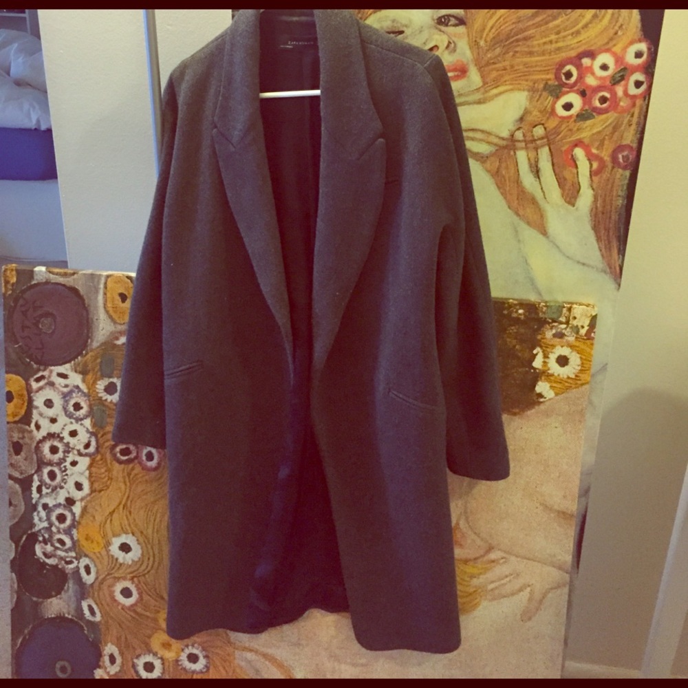 Zara gray long coat