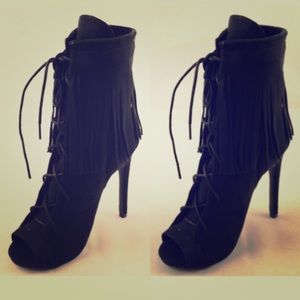 Fringe booties
