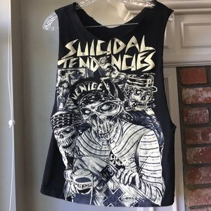 Suicidal Tendencies cut off muscle tee shirt black