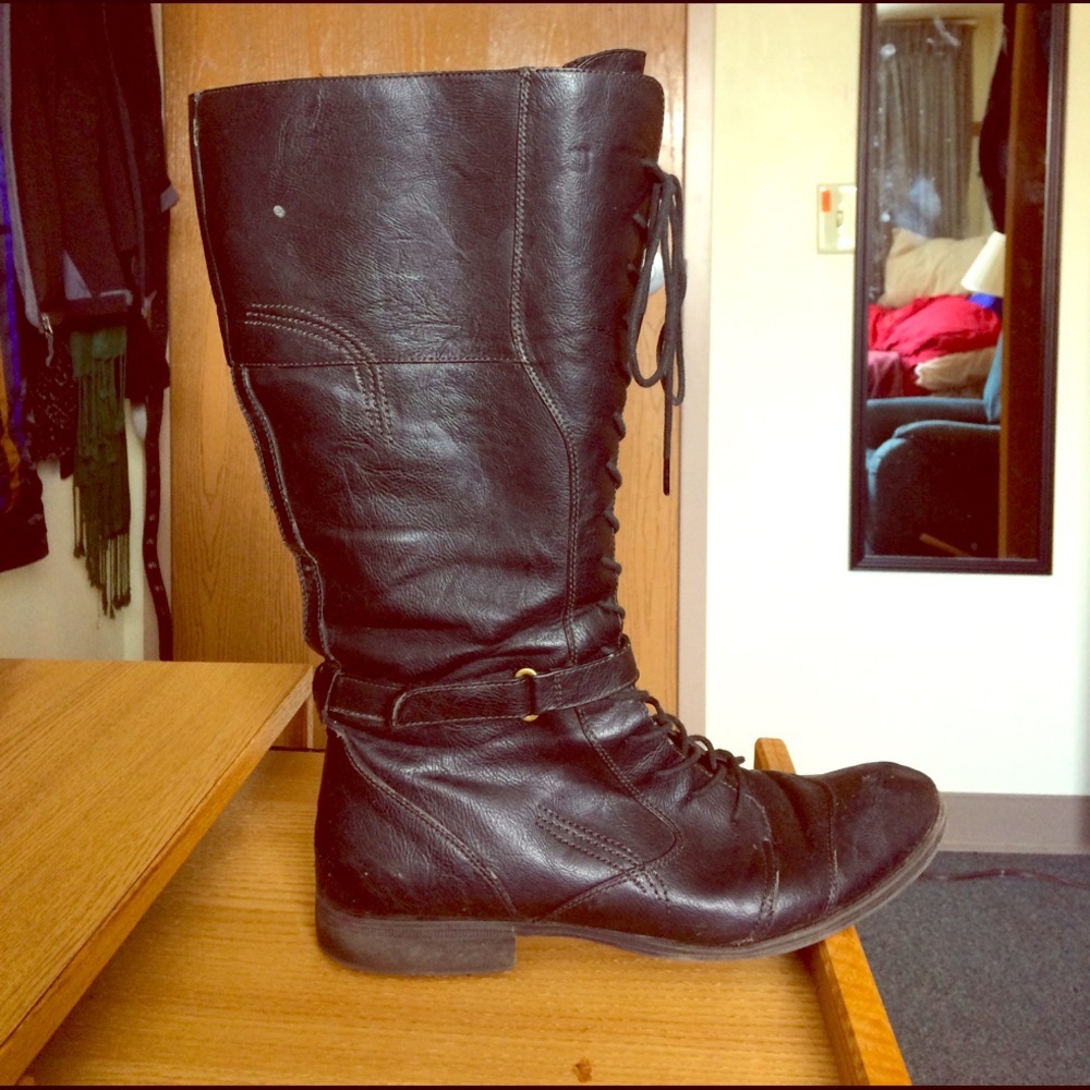 Naturalizer Lace-Up Riding Boots Size 12