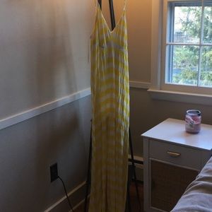 Yellow and white maxi dress