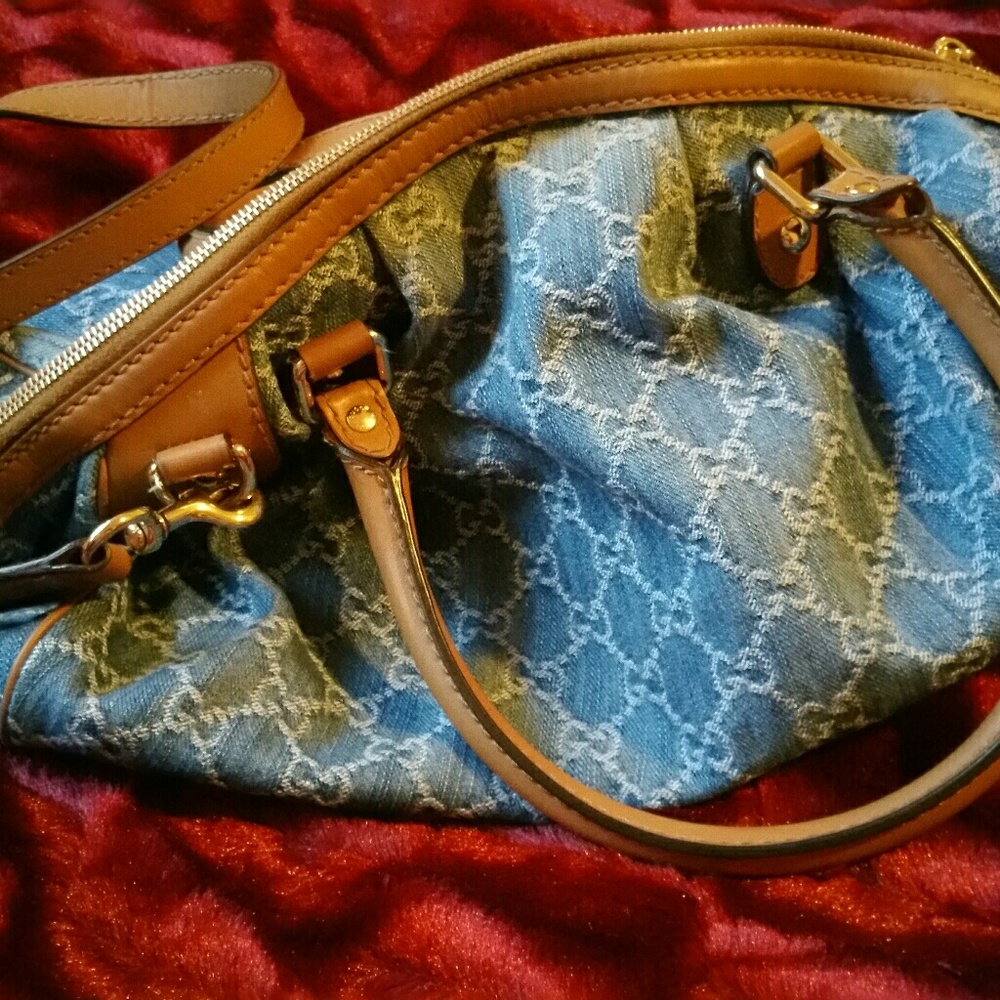 **Authentic Gucci Boson Sukey Denim Bag**