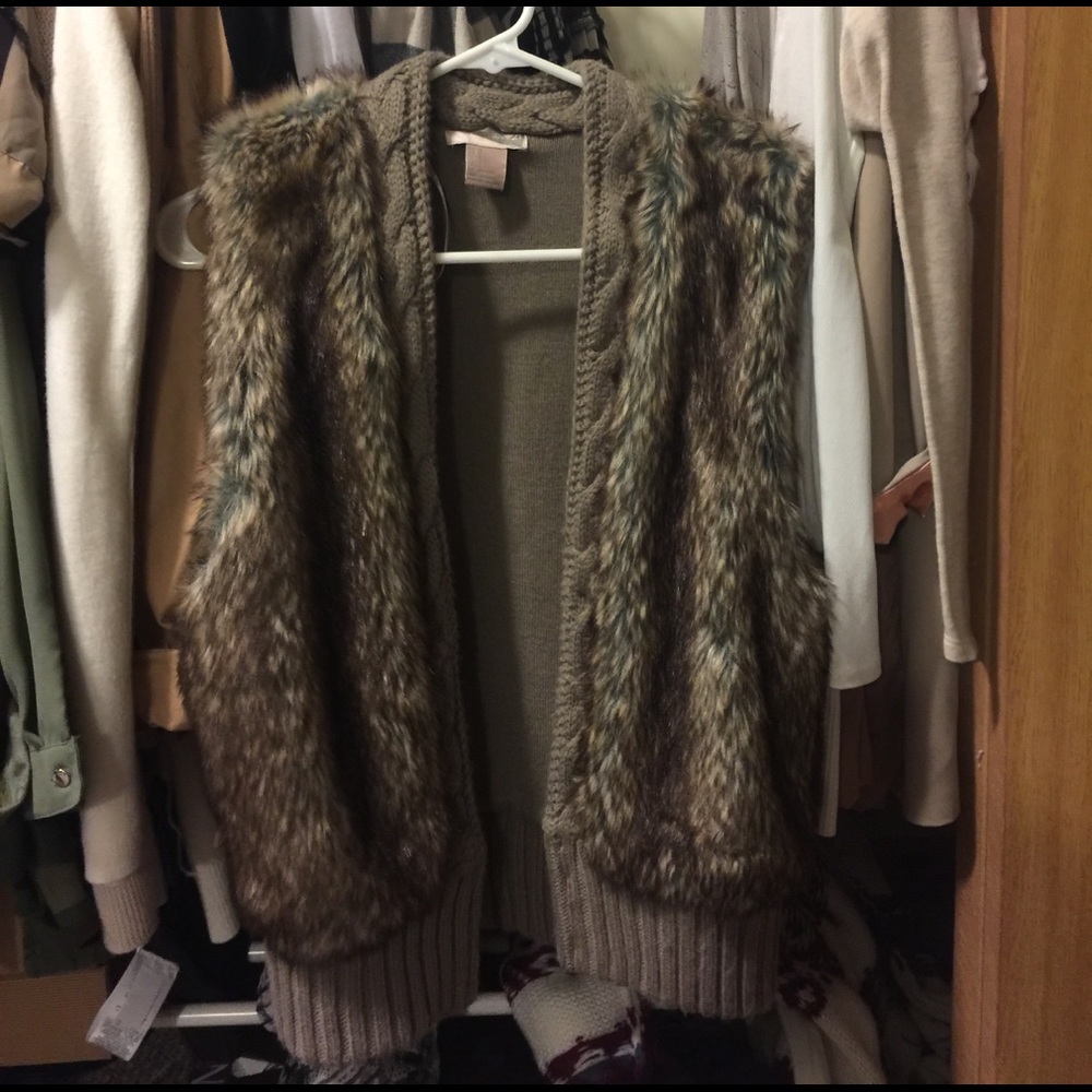 Faux fur vest