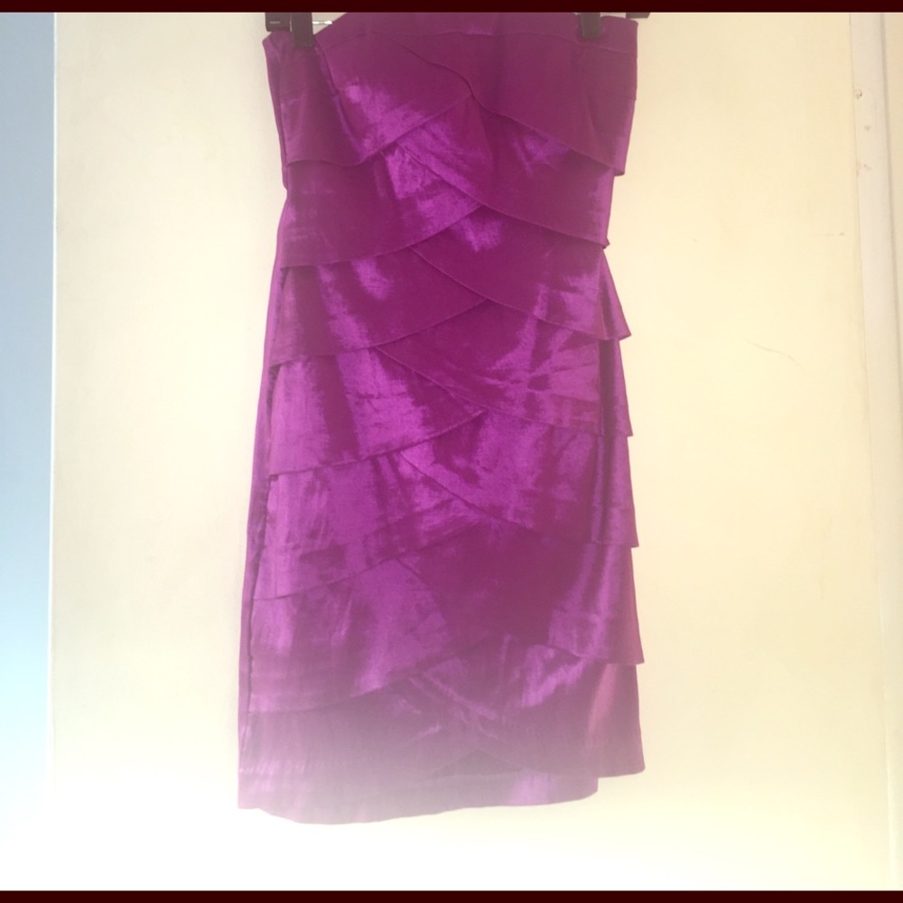 Purple Strapless Dress