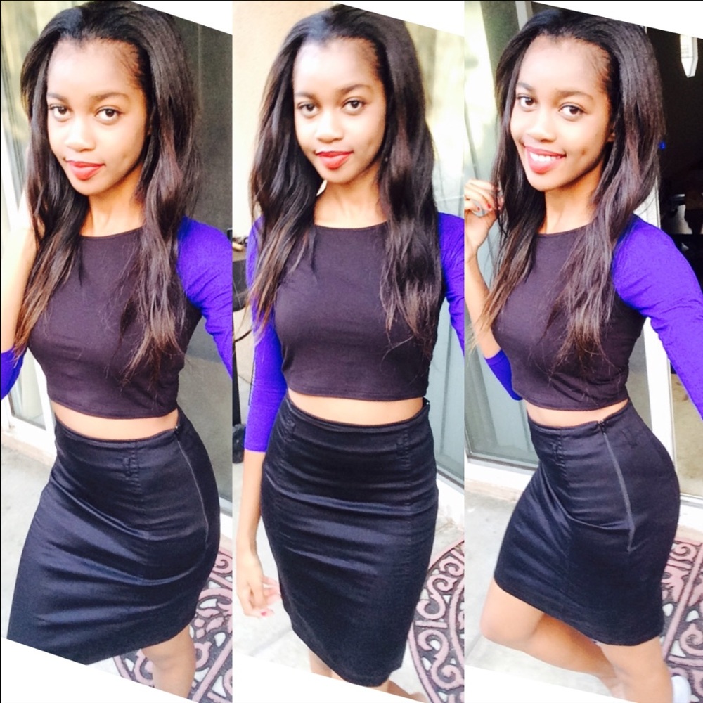High waisted office skirt
