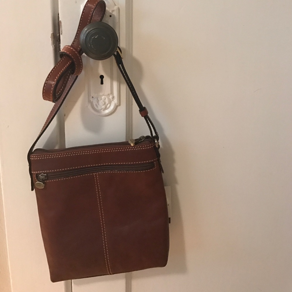 Gianni Conti brown leather cross body bag