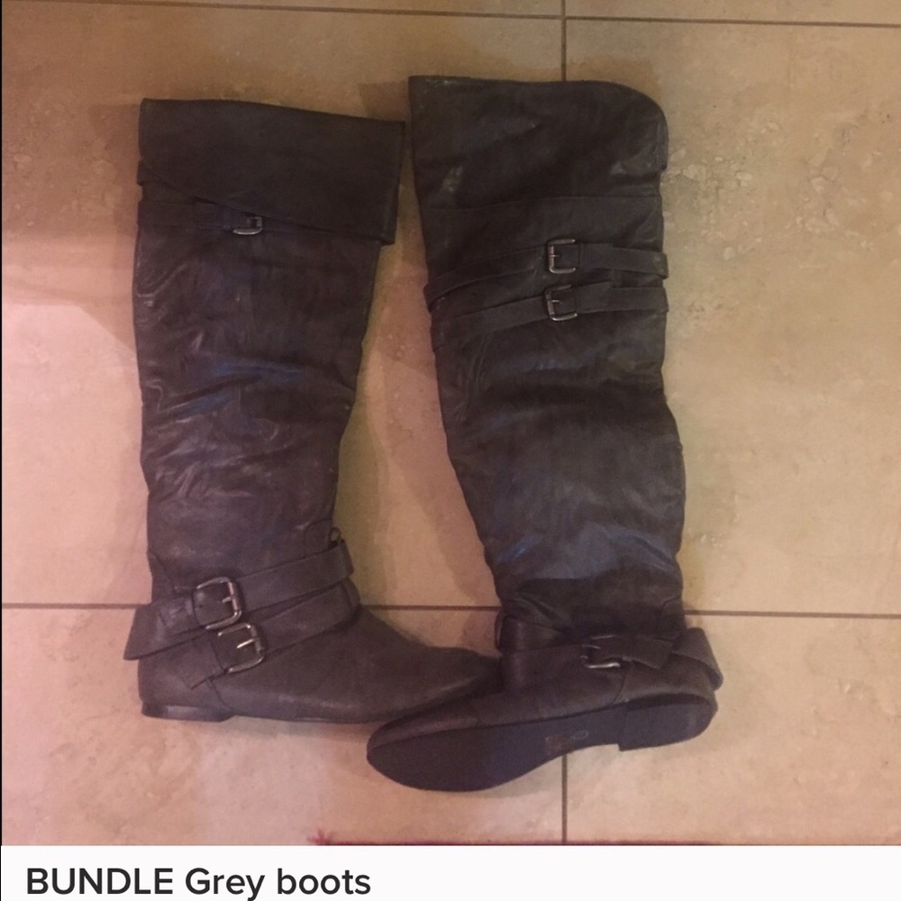 Gray over the knee boots-super cute