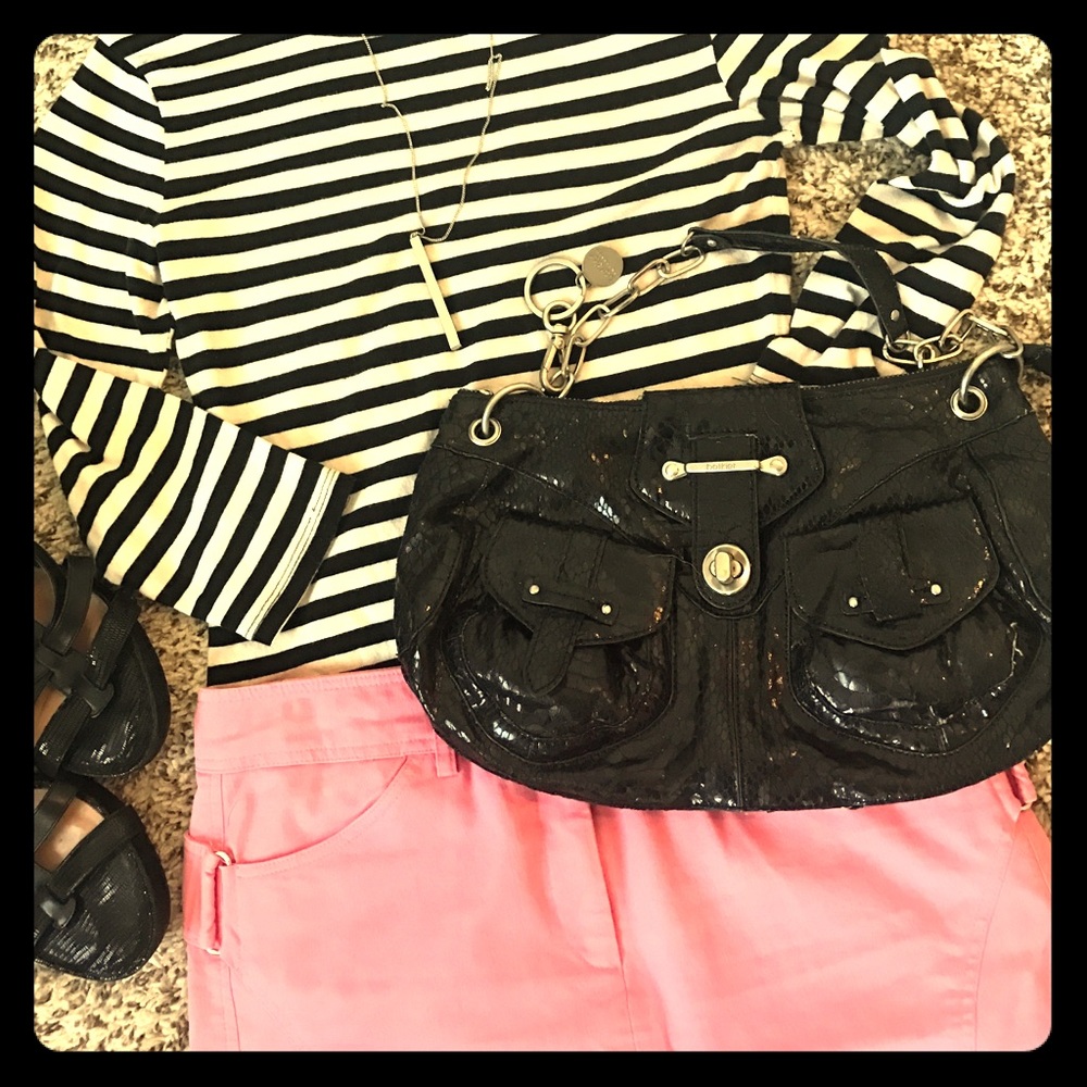 Botkier for Target Black Alligator-like purse