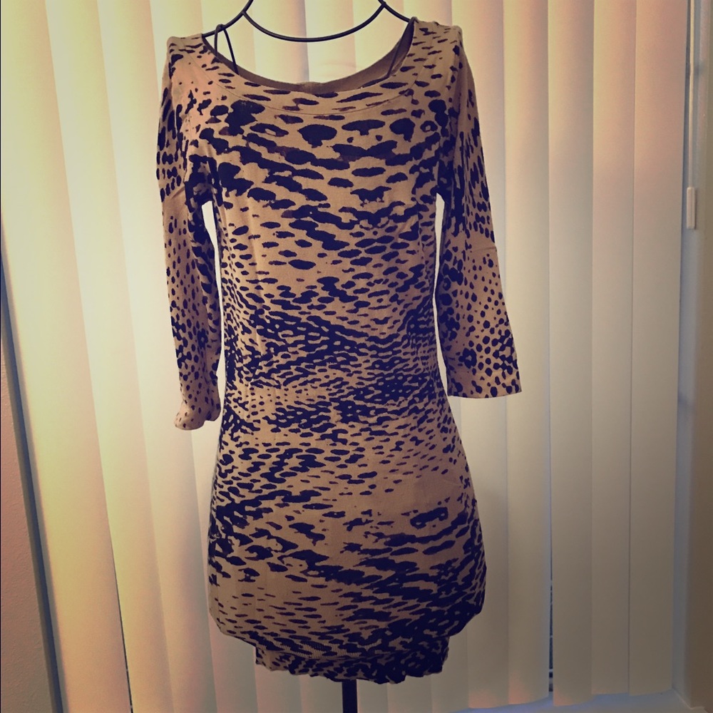 A leopard print dress