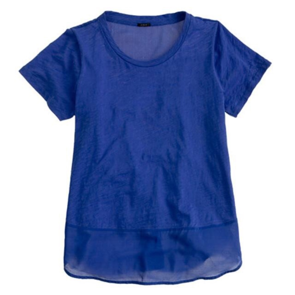 J Crew Silk Back Tee