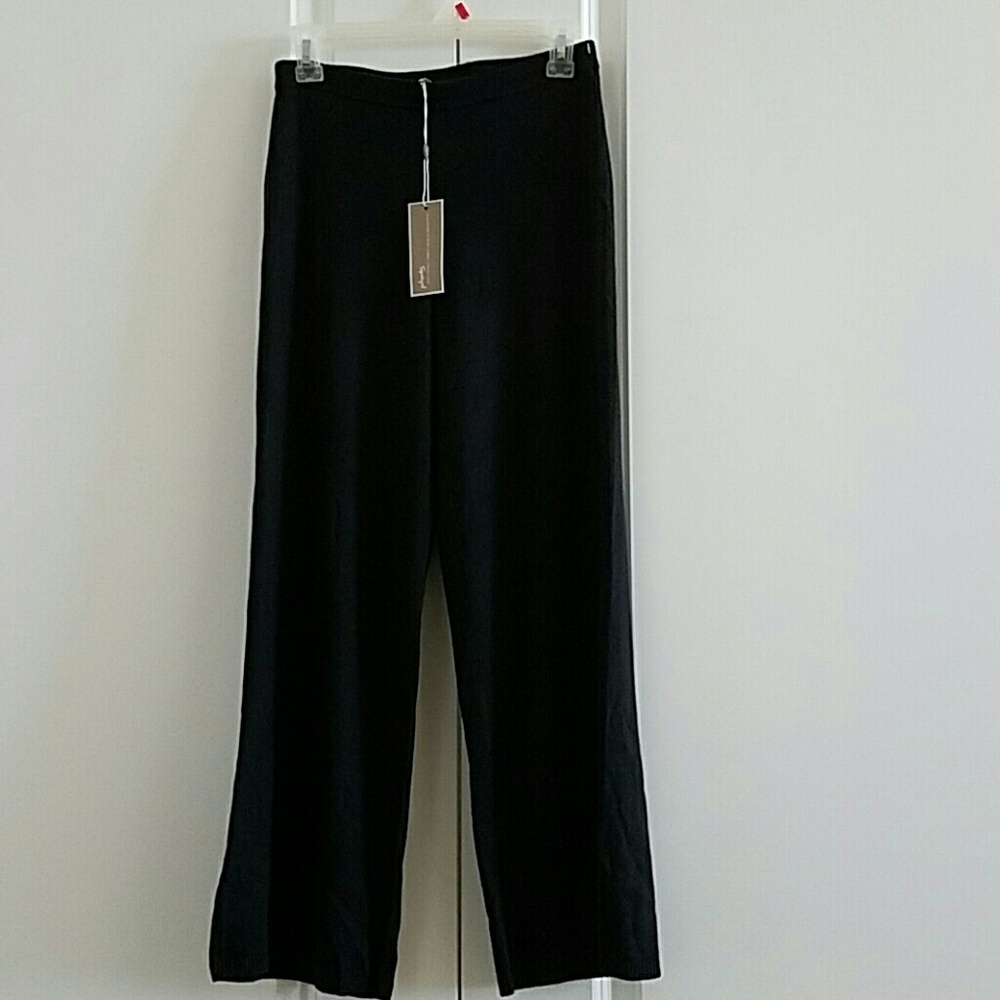 Spiegel silk-cashmere knit black pant