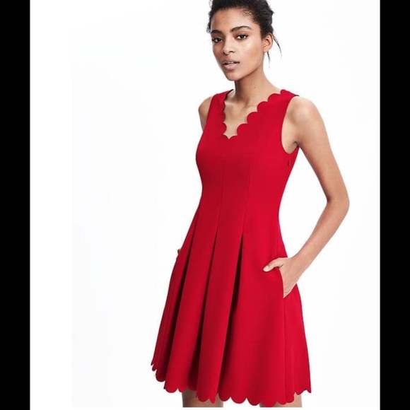 💓2x HP 🎉Banana republic scallop pocket dress - Picture 4 of 7