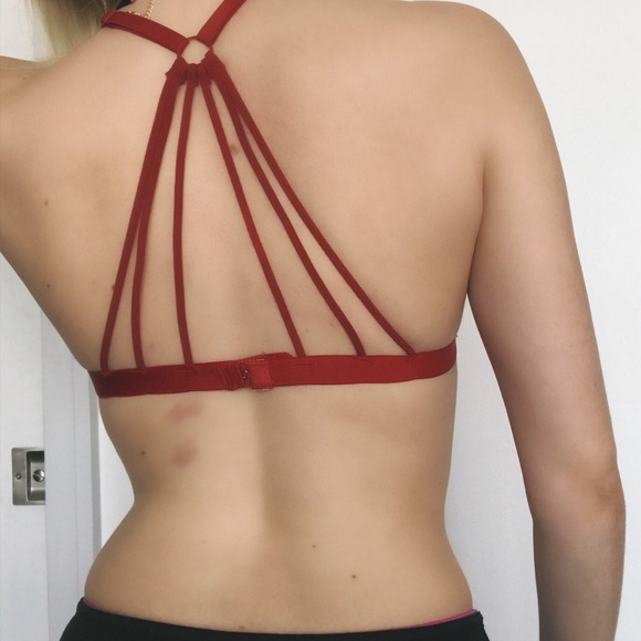 • angry bunny bralette • in red • - Picture 4 of 4