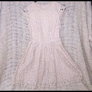 Cream colored float lace dress