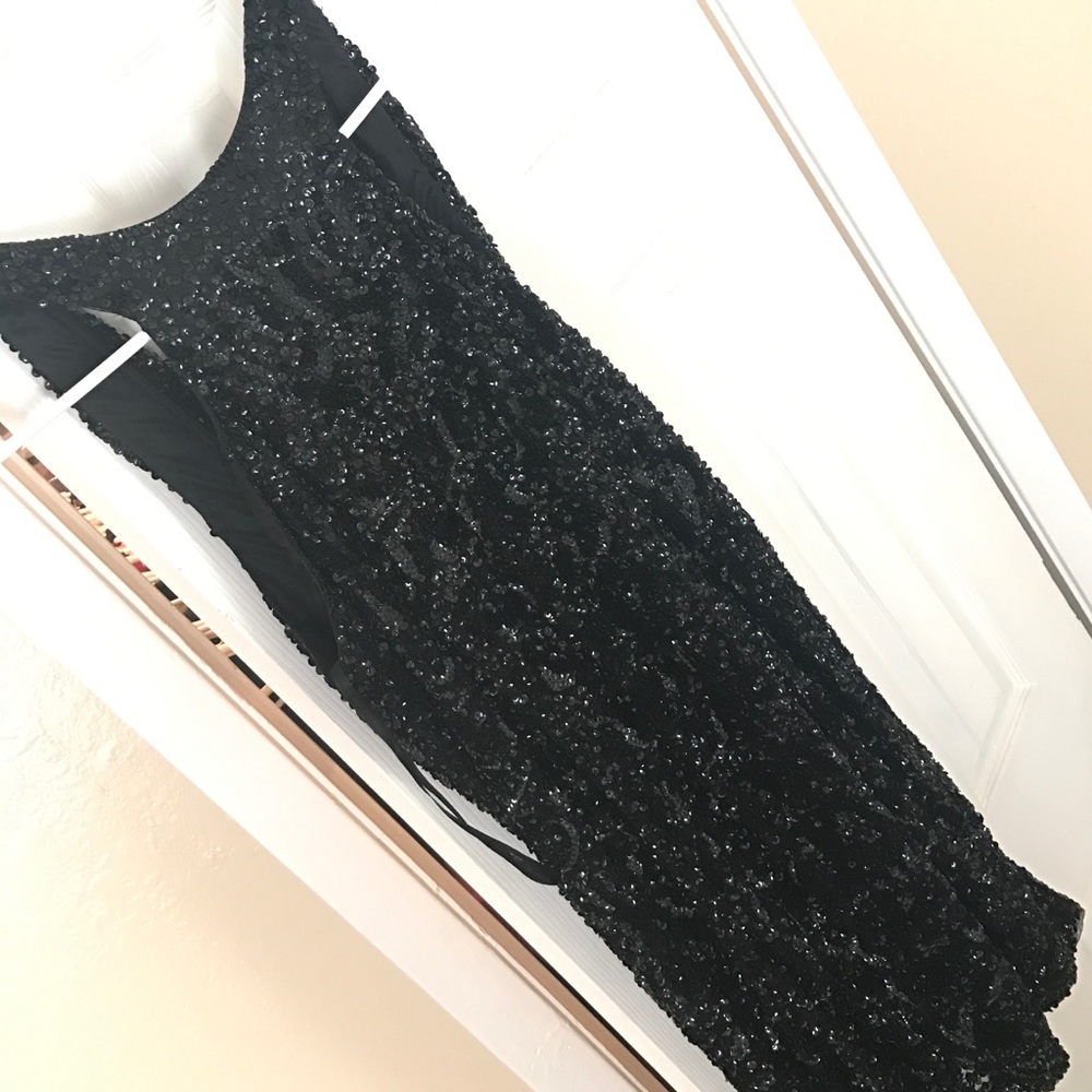 Black sequin dress Parker black size 0