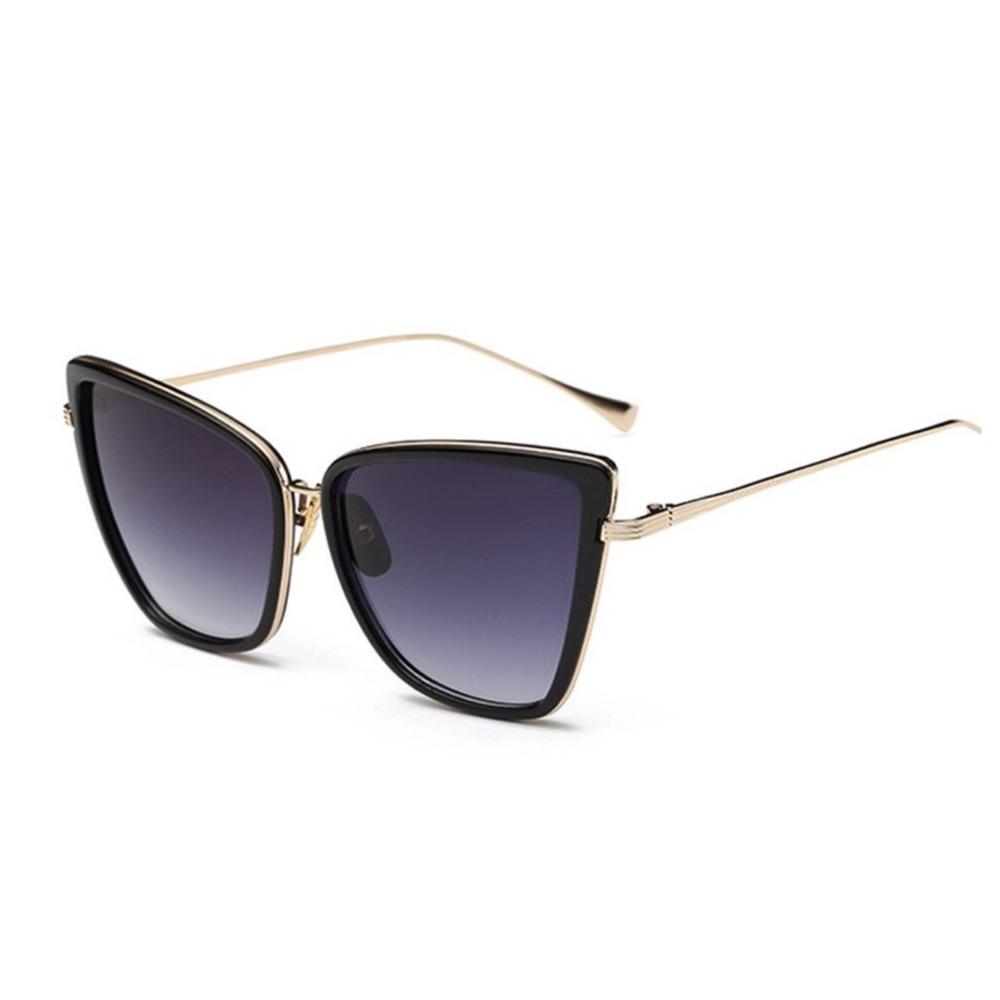 BLACK GOLD CAT EYE SUNGLASSES SUNNIES - Picture 3 of 5