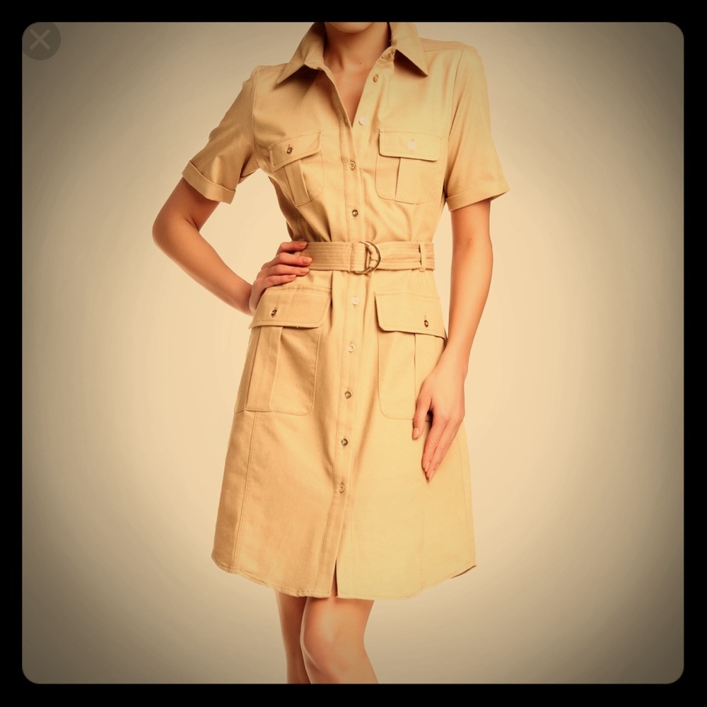 NWT Sharagano  Dress in British Tan