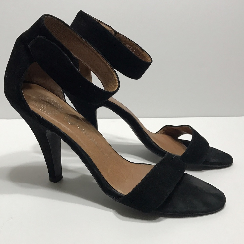 Jeffrey Campbell Foxtrot heels black suede size 10