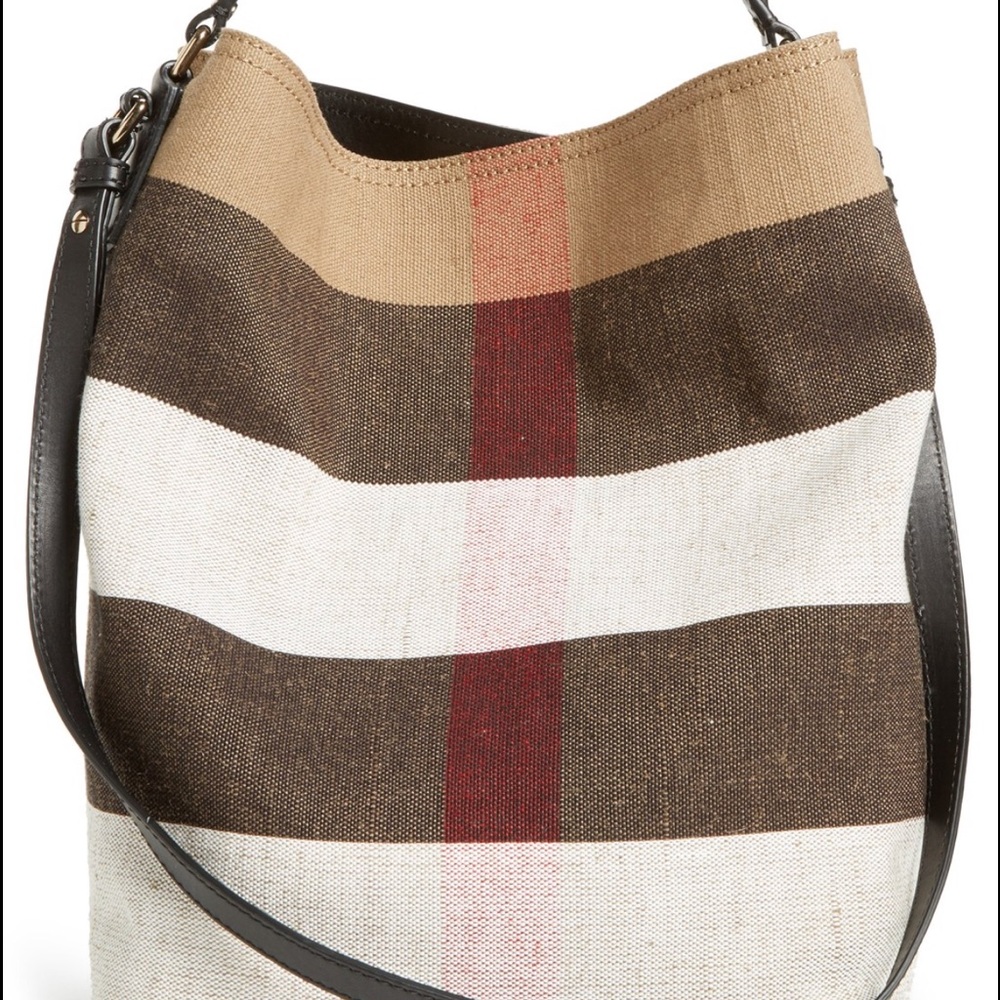 Jute & Cotton Bucket bag - Burberry