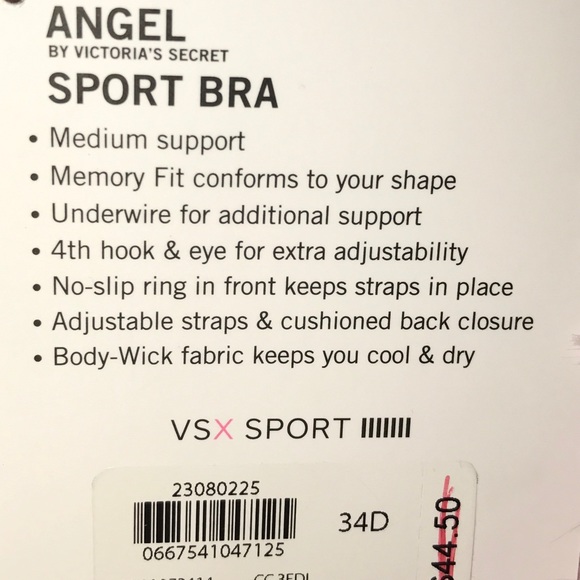 New Victoria’s Secret Sport Angel Sport Bra 34D - Picture 5 of 7