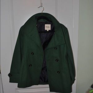 Green peacoat
