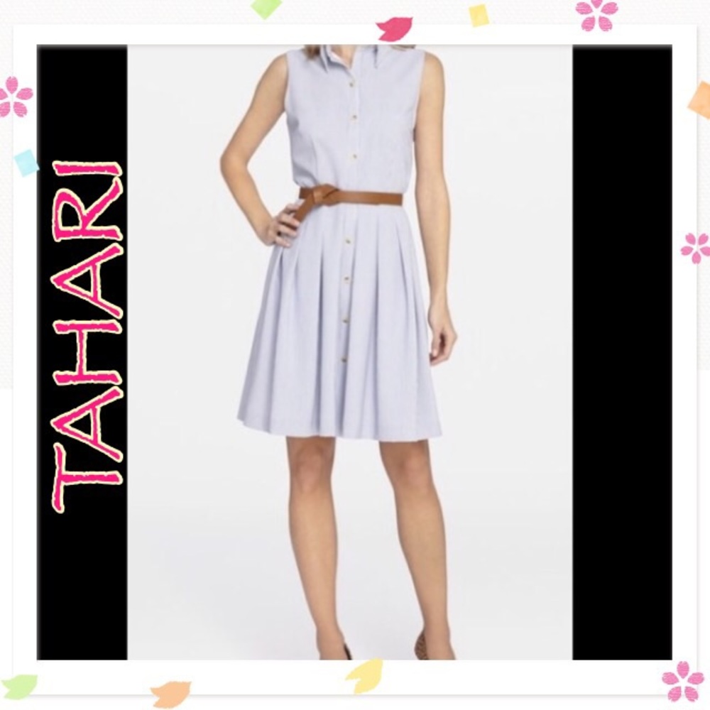 🎉SALE🎉 TAHARI Seersucker Shirt Dress👗