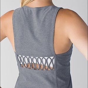 LuluLemon Sweaty or Not Gray Tank size 10