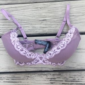 Lilac Natori Feathers Bra, Size 30DD